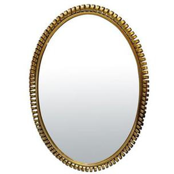Miroir métal doré ovale 54x80cm
