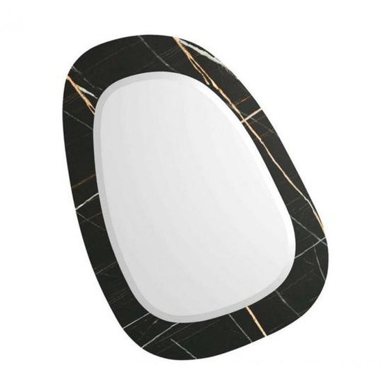 Miroir MIAMI VICE cadre verre en marbre noir brillant