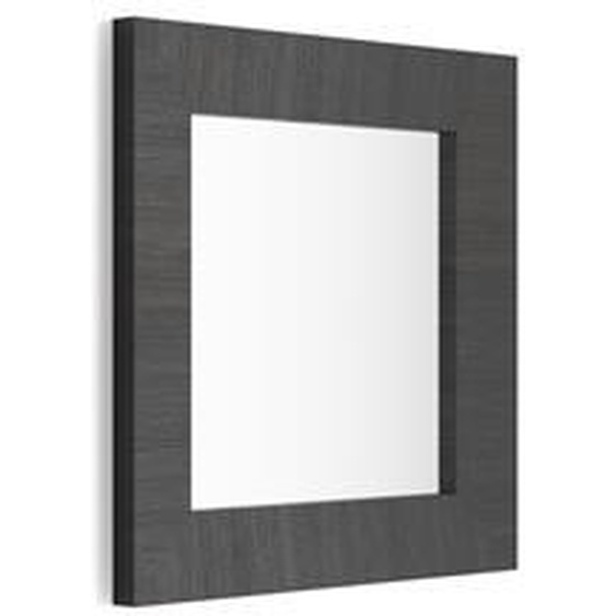 Miroir mural carré, cadre Frêne noir, Giuditta 65x65
