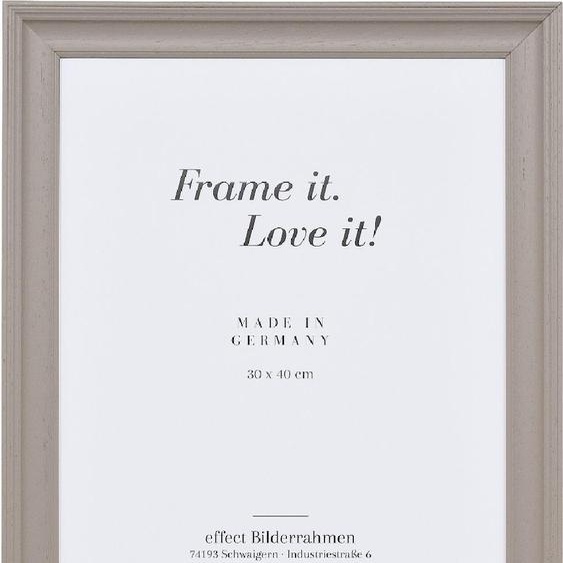 Miroir mural effet profondeur, cadre bois massif marron clair 30x40 cm