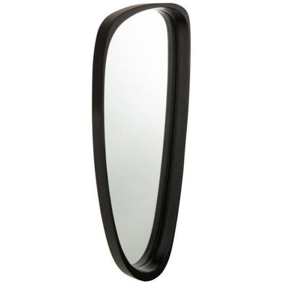 Miroir Mural - PARIS PRIX - Modèle Giles - 89 cm - MDF & Verre - Noir - Design Contemporain