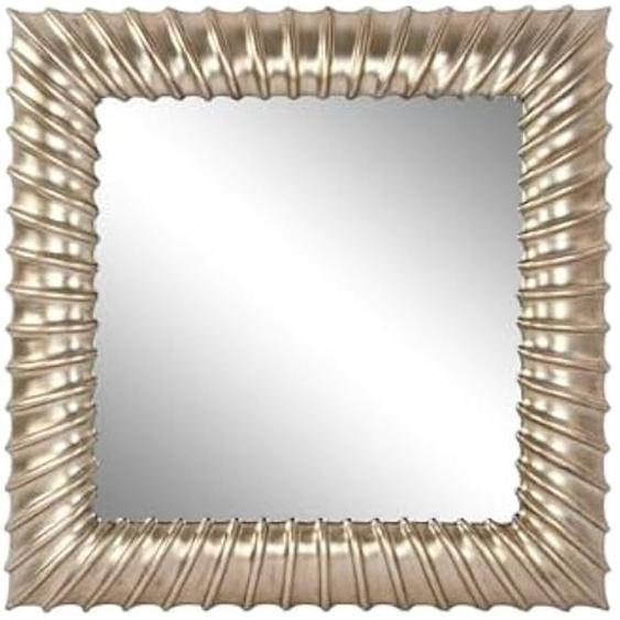 Miroir mural - HOME ESPRIT - Modèle rond - Résine dorée - 103 x 103 cm - Décoration intérieure