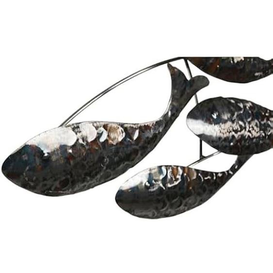 Miroir mural - HOME ESPRIT - Poissons - Métal argenté - 70 x 10 x 110 cm - Décoration contemporaine