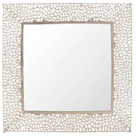 Miroir Mural - J-LINE - Caviano - 76cm - Métal - Champagne - Carré