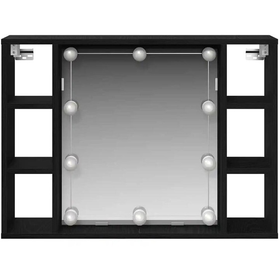 Miroir mural, miroir de maquillage - Double bras extensible - Forme carrée, 20 cm - Fixation murale - Style moderne - Vert armée