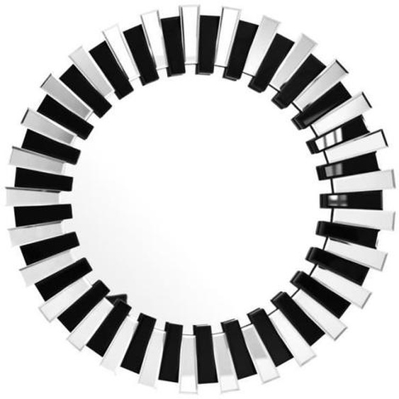 Miroir Mural - PARIS PRIX - Apollon - 80 cm - Argent & Noir - Design Contemporain