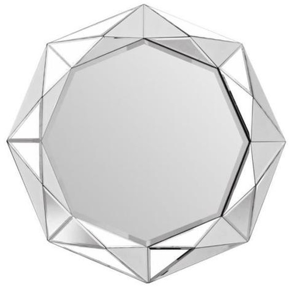 Miroir Mural - PARIS PRIX - Herakles - 80 cm - Argent - Hexagonal - Moderne