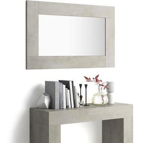 Miroir mural rectangulaire, cadre gris béton, Evolution