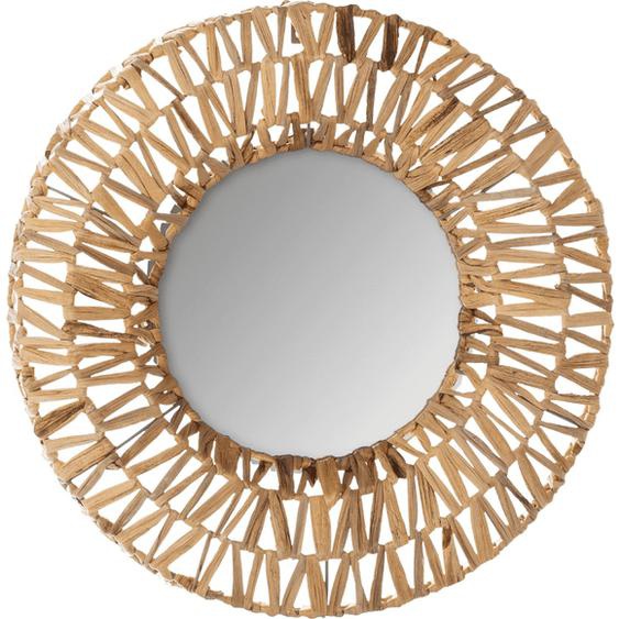 Miroir mural tressé Terre Sauvage en fibre naturelle beige 45cm