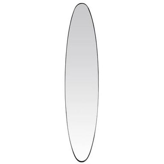 Miroir ovale aux bords fins noir 24x118cm