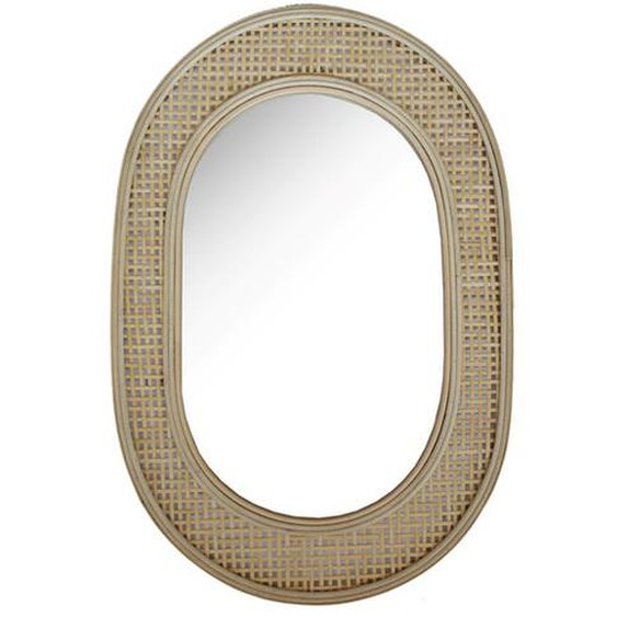 Miroir ovale en bambou 39x60cm