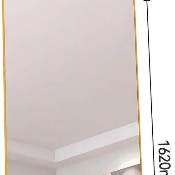 Miroir pleine longueur - Miroir sur pied/miroir mural - 162 x 53 cm - Rectangulaire - À poser, à appuyer ou à accrocher - Style moderne et minimaliste - Gris clair