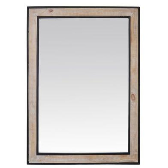 Miroir rectangle en bois et métal 73x103cm