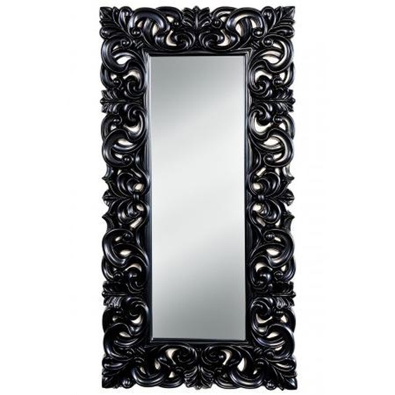 Miroir rectangulaire noir mat baroque - Chester II