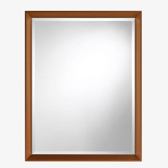 Miroir RIFLESSO verre trempé cadre aluminium coloris cuivre