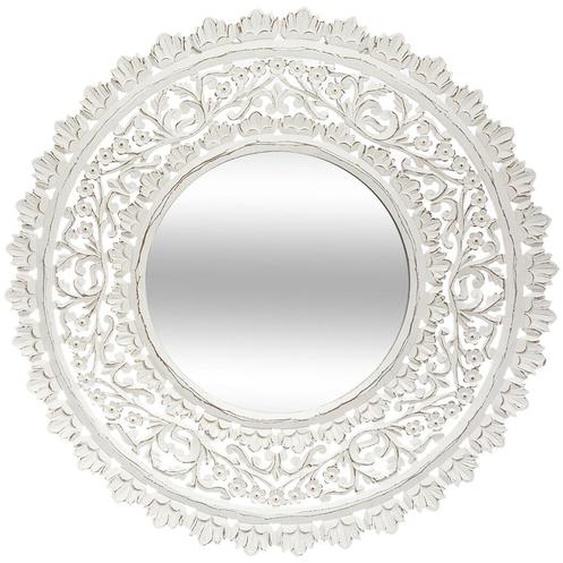 Miroir Ritual blanc, bois D90 cm
