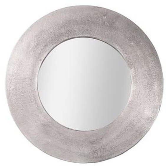 Miroir rond argenté