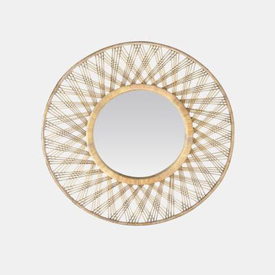 Miroir rond en bambou naturel 80cm
