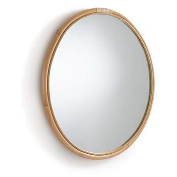 Miroir rond en rotin Ø90 cm, Nogu
