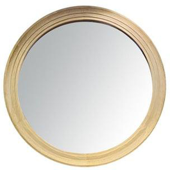 Miroir rond épais bois clair 76cm