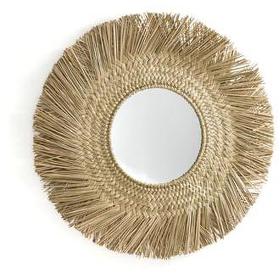 Miroir rond forme soleil en herbier Ø102cm, Loully
