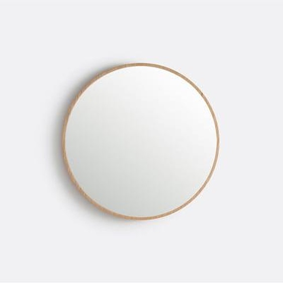 Miroir rond placage chêne Ø60 cm, Iodus