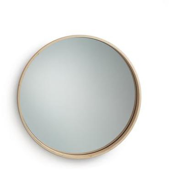 Miroir rond plaqué chêne Ø59 cm, Alaria