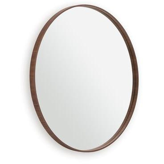 Miroir rond plaqué noyer Ø120 cm, Alaria