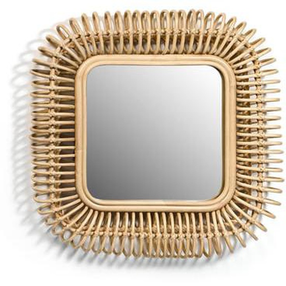 Miroir rotin carré L55 x H55 cm, Tarsile