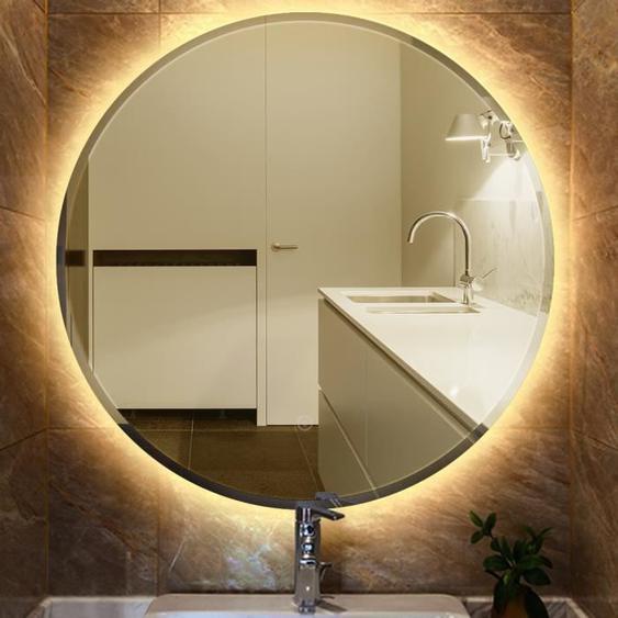 Miroir Salle de Bain LED Illumination - Rond - Anti-buée - 60x60cm - LAIZERE - Contemporain / Design