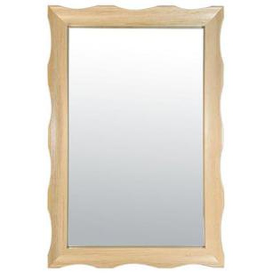 Miroir sculpté vagues bois clair 60x90cm