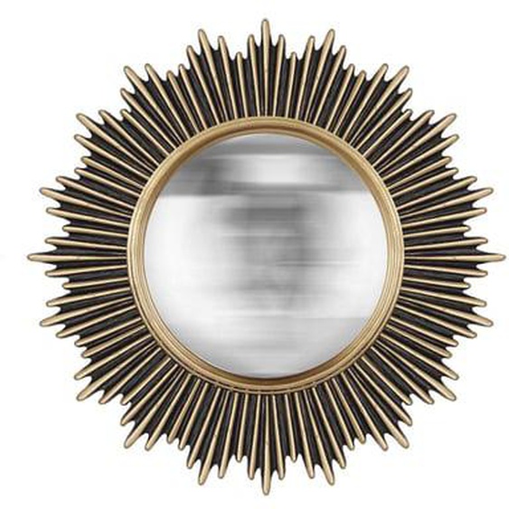 Miroir soleil convexe doré 24,5cm int et 45cm ext