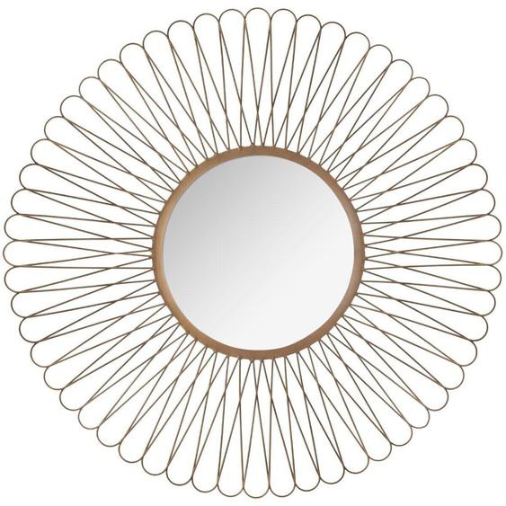 Miroir Soleil doré, métal D76 cm