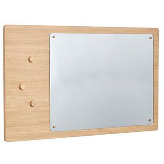 Miroir Split Magnétique en mdf, verre, placage de chêne et bois de chêne