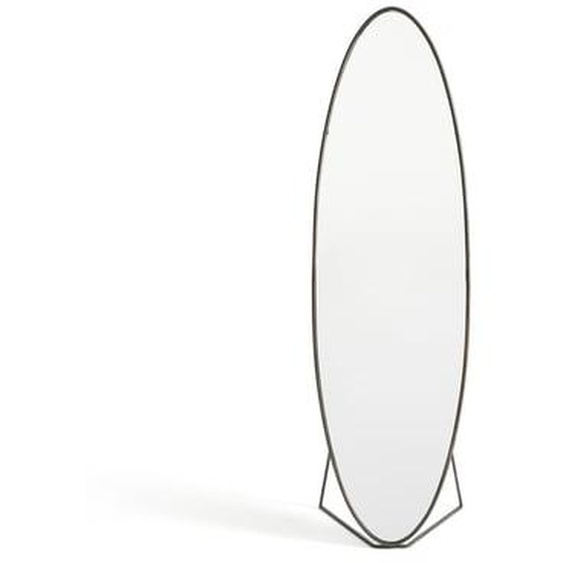 Miroir sur pied ovale métal fer, H170cm, Koban