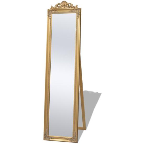 Miroir sur pied Style baroque 160x40 cm Doré