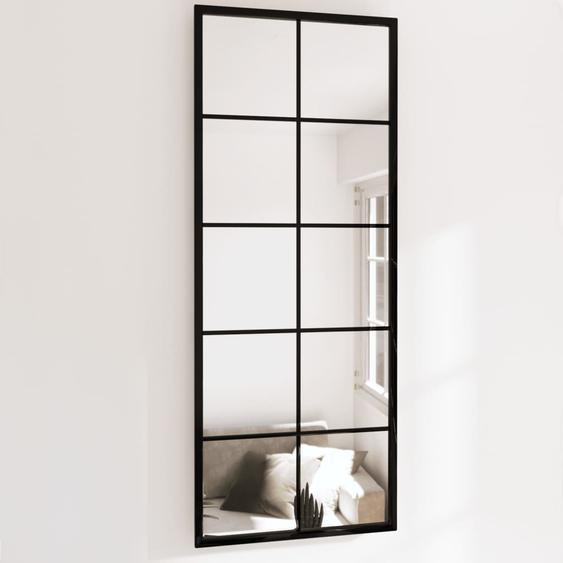 Miroirs muraux 2 pcs noir 100x40 cm métal