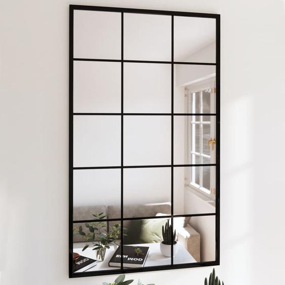 Miroirs muraux 2 pcs noir 100x60 cm métal