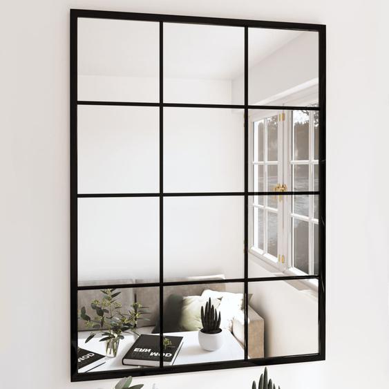 Miroirs muraux 2 pcs noir 80x60 cm métal