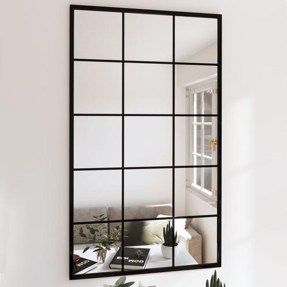 Miroirs muraux 3 pcs noir 100x60 cm métal