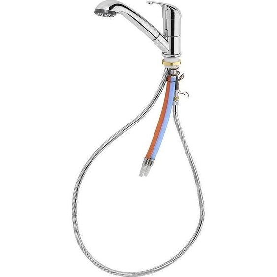 Mitigeur avec douchette extractible, céramique, chromé, Ø 33 mm