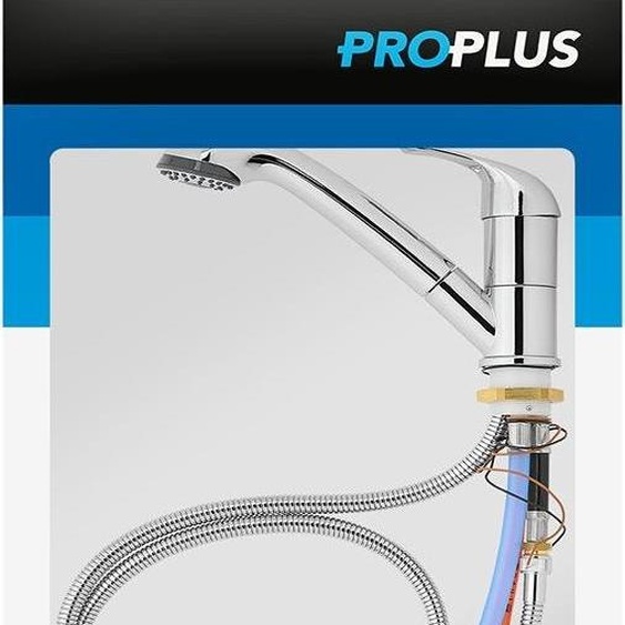 Mitigeur avec douchette extractible, céramique, chromé, Ø 33 mm