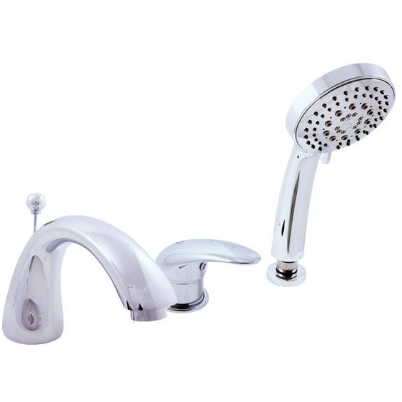 Mitigeur baignoire à cascade DUNAJ 3 trous avec inverseur en laiton chromé