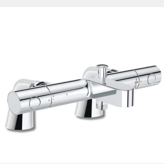 Mitigeur baignoire thermostatique Grohtherm 800 Cosmopolitan 1/2 + Colonnettes Luxe chromé