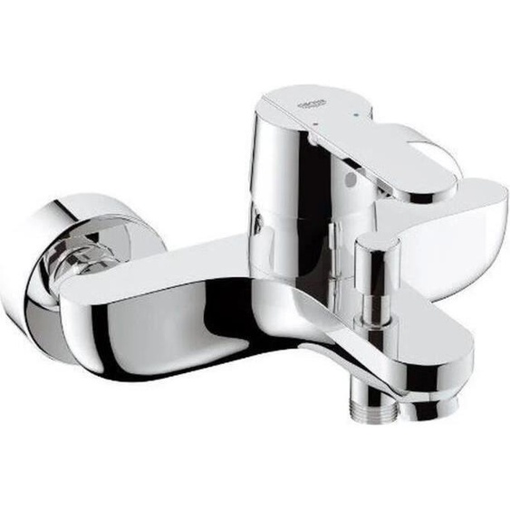 Mitigeur Bain Douche, GROHE Get, Mural, Raccord Fileté, Rosaces Métal, Cartouche Céramique 46mm, Chromé StarLight