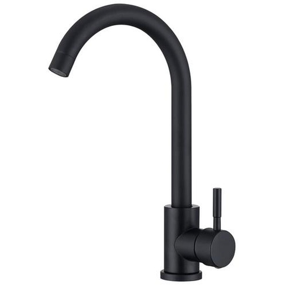 Ubeegol - Mitigeur de Cuisine Noir Robinet de Cuisine Bec Rotatif 360° Robinet Mitigeur dEvier en Acier Inox Durable