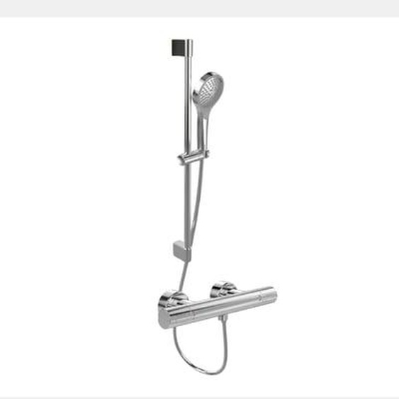 Mitigeur douche thermostatique  Universal rond + Ensemble de douche Verve Showers 3 jets chromé