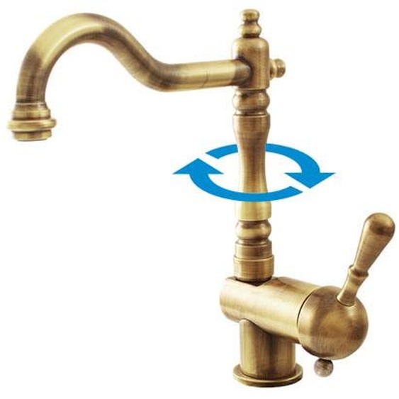 Mitigeur évier rétro LABE en laiton bronze