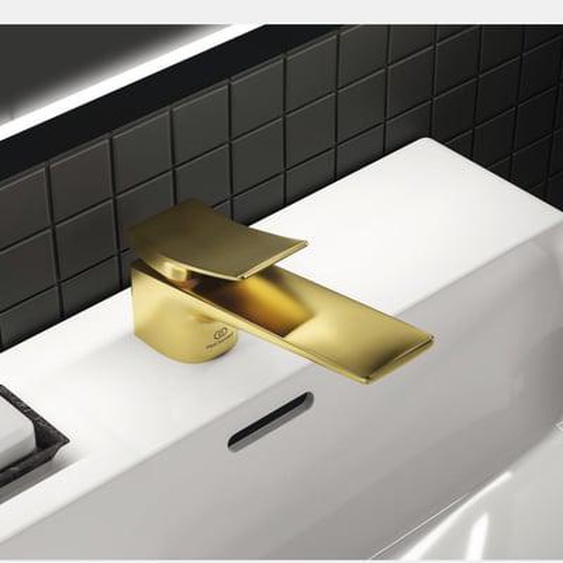 Mitigeur lavabo Conca avec tirette et vidage Or