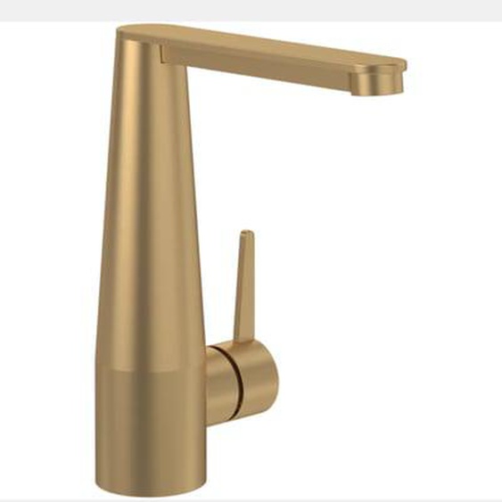 Mitigeur lavabo  Conum ouverture côté avec vidage Push Open Or brossé